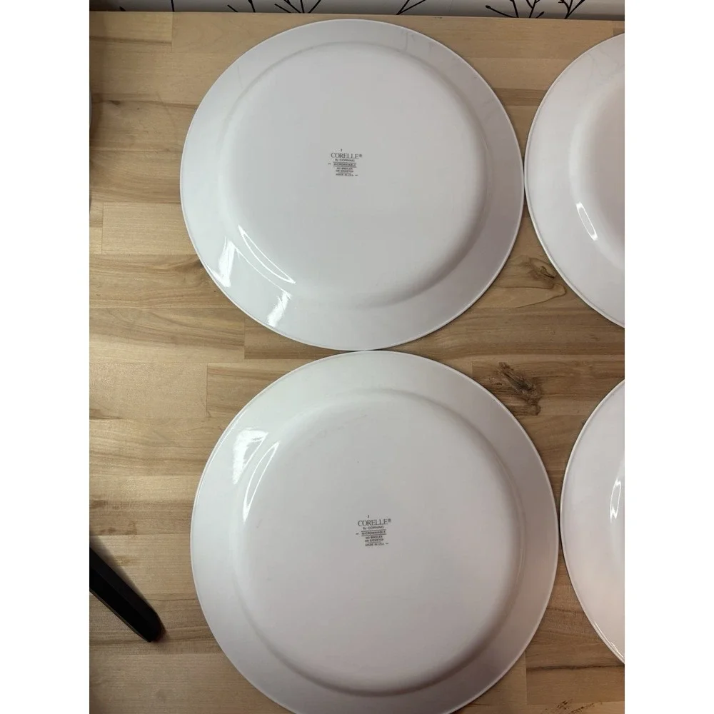 Pink Trio Pattern Corelle by Corning Dinner Plates Set of 7, 10